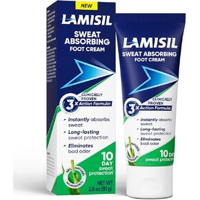 كريم لاميسيل لامتصاص العرق، مزيل لرائحة القدم، يمتص العرق على الفور، حماية طويلة الأمد، مكونات طبيعية، 2.8 أونصة (81 جم) in Kuwait