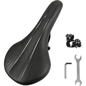 Gel Bike Seat - Memory Foam Saddle for MTB/Road/City Bikes, Ergonomic Design with Steel Rails in Kuwait