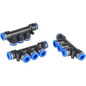 هوائي القصبة الهوائية المقابس السريعة موصل خمسة طريقة البلاستيك PK12/10/8/6/4 مللي متر 1 قطعة (PK8) in Kuwait