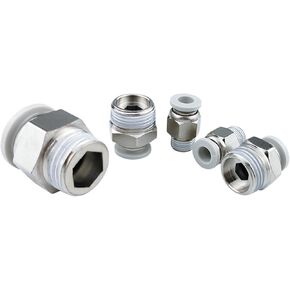 خرطوم نحاسي موصل سريع PC8-02 مستقيم من خلال هوائي أبيض 6-01 مقابس أنابيب هواء 1 قطعة (PC10-01 (أبيض)) in Kuwait