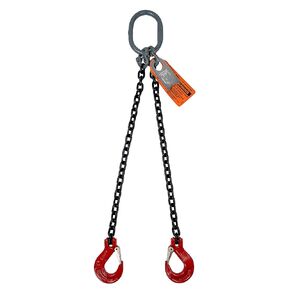 Advantage Rigging - Chain Sling - 5/16" x 5' Double Leg with Sling Hooks - Grade 80 in Kuwait