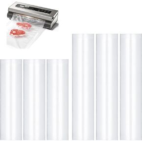 أكياس مانعة للتسرب متوافقة مع Mesliese، درجة الغذاء، شفافة وسهلة الاستخدام، 3 لفات مقاس 7.87 بوصة × 16.4 قدم و3 لفات مقاس 11.02 بوصة × 16.4 قدم in Kuwait