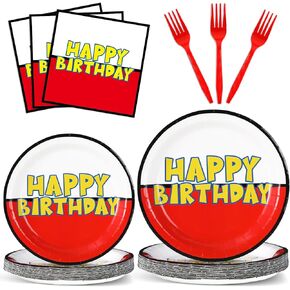 96PCS Cartoon Ball Parties Tableware Happy Birthday Party Decorations Cartoons Animation Party Plates Napkins Cartoon Animation Dinnerware Set Game Themed Table Decor for Kid Birthday Parties Supplies in Kuwait