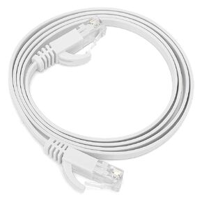 كابل إيثرنت CAT6 جيجابت 8 كور ملتوي زوج شبكة أسلاك نحاسية مسطحة لوازم كابل LAN عالي التحمل محمي داخلي (25 مترًا) in Kuwait
