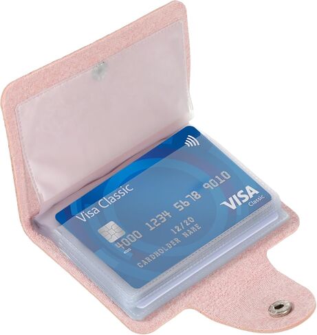 PU Leather Credit Card منظم Slim (24 خلية صغيرة لبطاقات الذاكرة) كتاب بطاقة الائتمان التجارية ، حامل محفظة أسود للرجال ، جبل حظر RFID ، منظم حامي بطاقات الخصم. in Kuwait