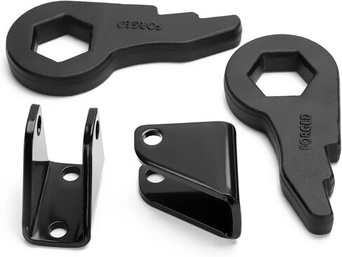 Dynofit 2 "مجموعة التسوية الخلفية لـ 2000-2010 Chevy Silverado & GMC Sierra 1500HD/2500HD/3500HD 2WD 4WD، Suburban 2500، Yukon XL 2500-9/16th Pin Blocks مع مجموعة رفع التعليق الخلفي المربعة على شكل حرف U in Kuwait