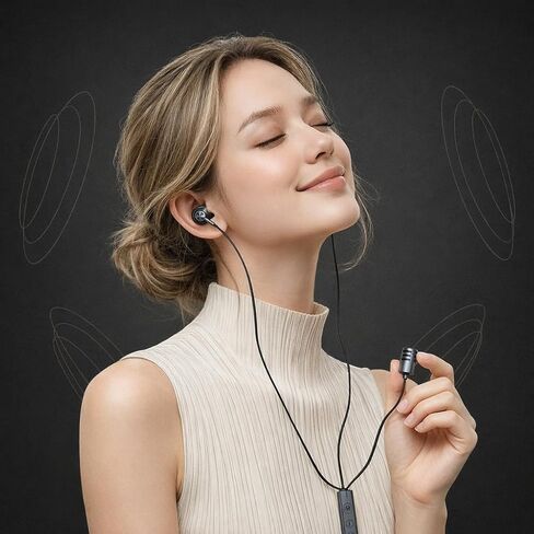 Karaoke Headset with Integrated Mic & Built-in Sound Card, Type-C in-Ear Monitoring Headset for Singing & Vocal Recording, Echo Effect & Real-Time Audio, Compatible with TikTok, Smule & Karaoke Apps in Saudi Arabia