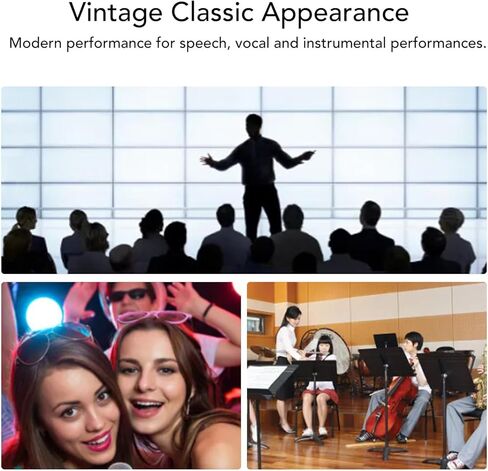 Retro Dynamic Vocal Microphone, Professional Classic Microphone with Self Tensioning Rack, Old Vintage Cardioid Mic for Live Performance Karaoke (Bluetooth not supported) in Saudi Arabia