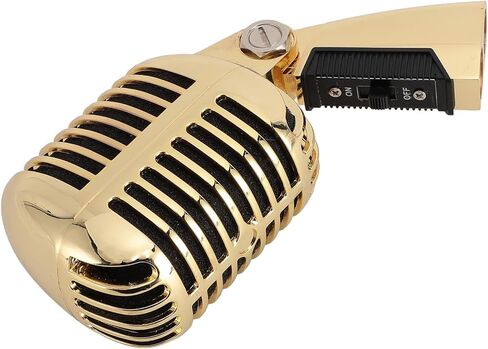 Retro Dynamic Vocal Microphone, Professional Classic Microphone with Self Tensioning Rack, Old Vintage Cardioid Mic for Live Performance Karaoke (Bluetooth not supported) in Saudi Arabia