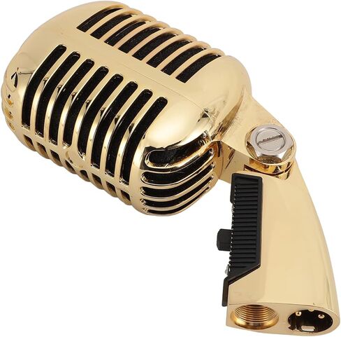 Retro Dynamic Vocal Microphone, Professional Classic Microphone with Self Tensioning Rack, Old Vintage Cardioid Mic for Live Performance Karaoke (Bluetooth not supported) in Saudi Arabia