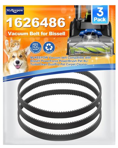 Vacuum Belt 1626486 Replacement Belt Compatible with Bissell TurboClean DualPro Pet 3067, Pack of 3 in Kuwait