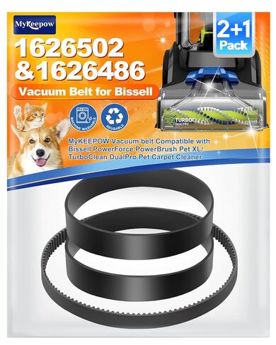 Vacuum Belt 1626486 Replacement Belt Compatible with Bissell TurboClean DualPro Pet 3067, Pack of 3 in Saudi Arabia