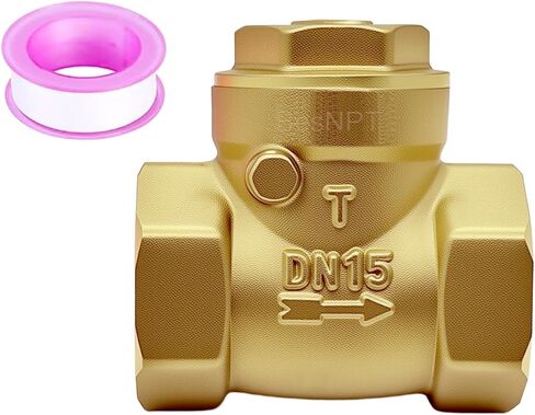 النحاس 1/2 "أنثى صمام فحص التأرجح الأفقي DN15 اتجاه واحد غير عودة يمنع تدفق المياه in Kuwait