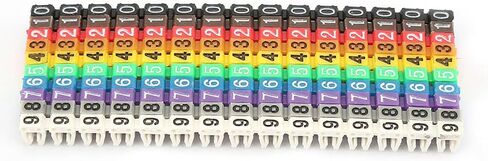 150Pcs 1.5mm² Color Numbered Cable Markers, Snap On Wire Number Tags, Plastic Clip Type Cable Labels Bright Color Coded Markers for Electrical/Network Wire Identification in Saudi Arabia