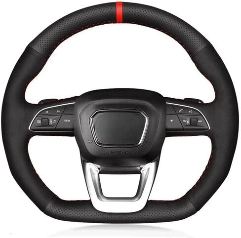 Steering Wheel Cover for Q3 2018-2019 for Q5 (FY) 2017-2019 for Q7 (4M) 2015-2019 for Q8 DIY Car Steering Wheel Cover Hand-Stitched Car Steering Wheel Cover in Saudi Arabia