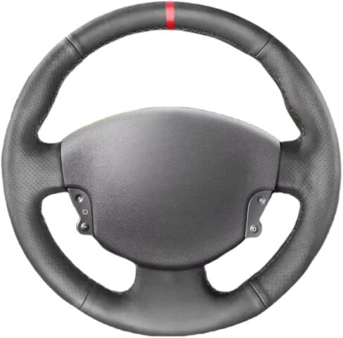 غطاء عجلة القيادة ل Megane 2 2003 2004 2005 2006 2007 2008 ل Kangoo 2008 ل المناظر الطبيعية الخلابة 2 03-2009 لتقوم بها بنفسك مخيط يدويا غطاء عجلة توجيه سيارة in Saudi Arabia
