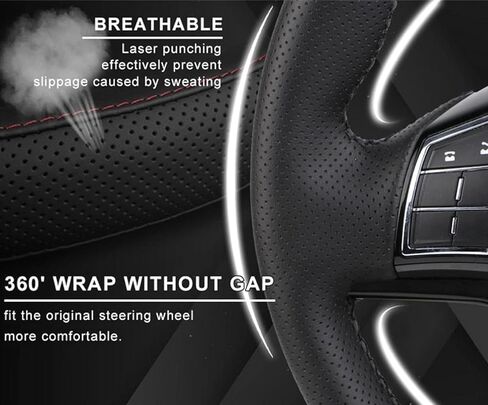 Steering Wheel Cover for Megane 2 for Kangoo 2008 for Scenic 2 2003-2009 DIY Car Steering Wheel Cover Hand-Stitched Car Steering Wheel Cover in Saudi Arabia