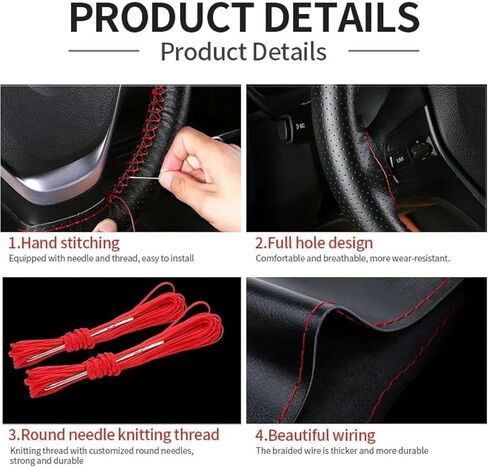 Steering Wheel Cover for Megane 2 for Kangoo 2008 for Scenic 2 2003-2009 DIY Car Steering Wheel Cover Hand-Stitched Car Steering Wheel Cover in Saudi Arabia