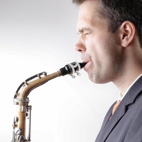Kisangel Alto Saxophone Ligature Clip Durable Saxophone Flute Cable Ring with Smooth Edges for Reed Stabilization and Easy Installation 1.18X1.10X1.10In Sax Accessory in Saudi Arabia