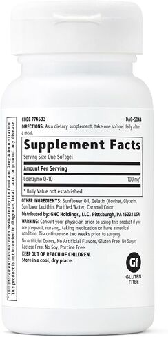 GNC CoQ10 100mg Supplement, Supports Heart Health, 60 Count in Saudi Arabia
