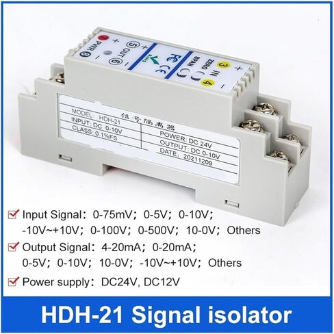1pcs Resistance Transmitter Potential Isolator Current Voltage 4-20mA Signal Converter 25.4X108X47mm(12Vdc,0-1KOHM to 1-5V_0-10V) in Saudi Arabia