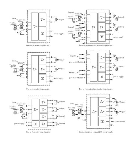 220V Power Supply 4-20mA Analog Signal Isolator 1 in 2 Out Converter 35mm Rail 24V(0-20MA in_220V_4-20MA) in Saudi Arabia