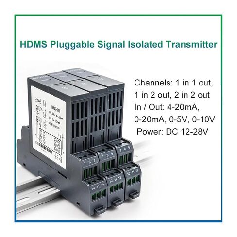 1pcs 2 in 2 Out 4-20ma Output DC Transmitter Analog Signal Isolator(4-20MA in and Out_1 in 1 Out) in Saudi Arabia