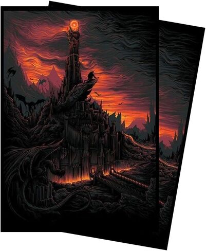 Sauron’s Eclipse Card Sleeves - 100 Count Standard Size TCG Sleeves - Compatible with Magic The Gathering, Lorcana - Double Sleeving - Original Art Design in Saudi Arabia