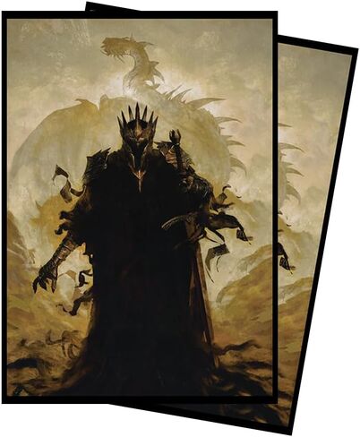 Sauron’s Eclipse Card Sleeves - 100 Count Standard Size TCG Sleeves - Compatible with Magic The Gathering, Lorcana - Double Sleeving - Original Art Design in Saudi Arabia