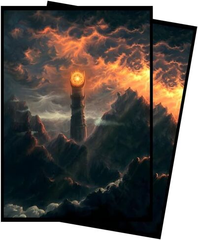 Sauron’s Eclipse Card Sleeves - 100 Count Standard Size TCG Sleeves - Compatible with Magic The Gathering, Lorcana - Double Sleeving - Original Art Design in Saudi Arabia