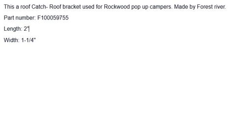 بديل لـ F100059755 Pop Up Roof Catch OEM in Kuwait
