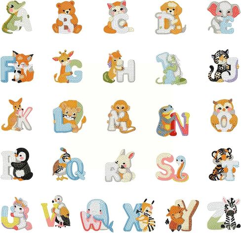 ASTALRCUS 48 PCS Fruit Diamond Art Stickers للأطفال ، مجموعة ملصقات الطلاء الماس ، 5D GEM ART in Kuwait