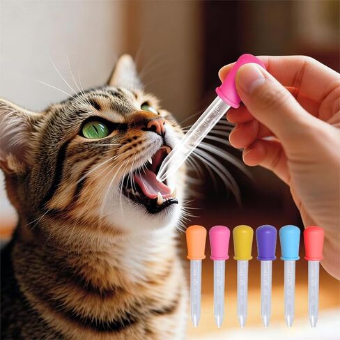 6 Pack Liquid Pipettes Droppers, 5ml Silicone Clear Medicine Eye Dropper with Bulb Tip and Measurement Scale for Measuring and Transferring a Variety of Liquids (6 Colors) in Saudi Arabia