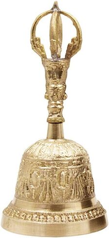 Handmade Bell, Handcrafted Hand Bell, Handcrafted Bell, Tibetan Buddhist, Brass Material, Meditation Alarm Prayer (As Shown) in Kuwait