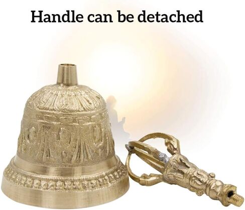 Handmade Bell, Handcrafted Hand Bell, Handcrafted Bell, Tibetan Buddhist, Brass Material, Meditation Alarm Prayer (As Shown) in Kuwait