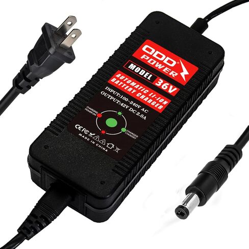 شاحن سكوتر QDD 42 فولت 2 أمبير مع منفذ تيار مستمر أنثى 5.5 مم - 2.1 مم ومقابس 4 في 1 عالمية لبطارية ليثيوم 36 فولت 10 ثانية in Kuwait