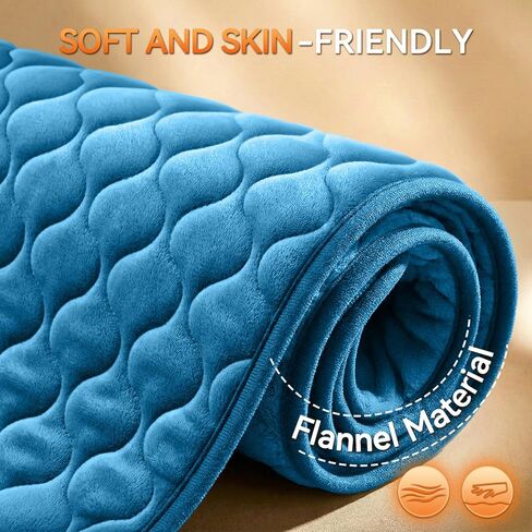 وسادة تدفئة بحجم كينج لآلام الظهر 32 بوصة × 24 بوصة وسادة تدفئة كهربائية كبيرة جدًا لتخفيف تشنجات الدورة الشهرية والجسم والرقبة والكتف وإيقاف تلقائي لإعدادات درجة الحرارة، يمكن غسلها في الغسالة باللون الأزرق in Kuwait