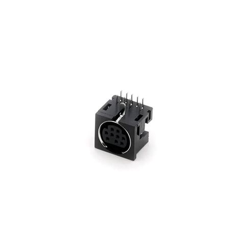 10Pcs/lot 9 Pin Mini DIN Female Jack Terminals 90 Degree/Right Angle PCB Panel Mount 9Pin Socket Chassis in Saudi Arabia