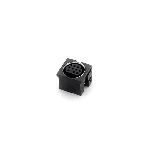 10Pcs/lot 9 Pin Mini DIN Female Jack Terminals 90 Degree/Right Angle PCB Panel Mount 9Pin Socket Chassis in Saudi Arabia