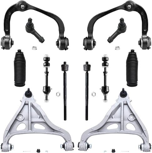 Detroit Axle - Front End 12pc Suspension Kit for 4WD 2009-2014 Ford F-150 [Exc. Raptor] 2 Upper Control Arms Ball Joints 2 Sway Bar Links 4 Inner Outer Tie Rods 2 Boots Replacement 2 Lower Ball Joints in Kuwait