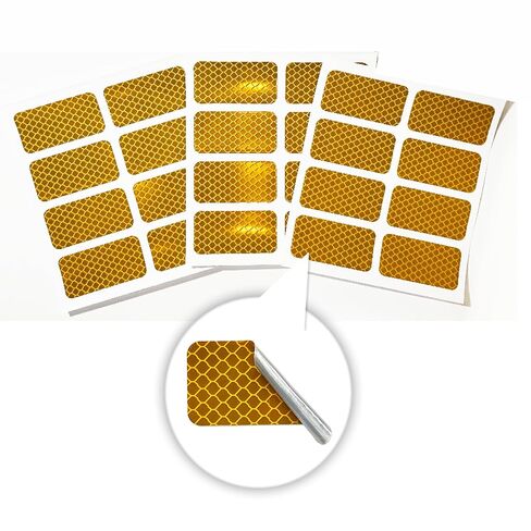 Premium Ultra-Flex Reflective Stickers (24 Pack) - High-Intensity Safety Tape for Helmets, Bikes & Tactical Gear; Optimized for Curved Surfaces, Silver in Saudi Arabia