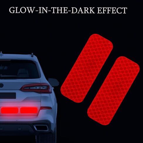 ملصقات عاكسة - 90 قطعة من شريط عاكس للضوء عالي الوضوح وشريط مقاوم للماء وشريط تحذير للسلامة للسيارات والدراجات النارية وصناديق البريد وخوذة المقطورة والمزيد، 1.18 × 3.15 بوصة in Kuwait