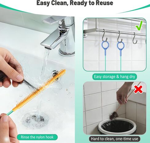 مزيل انسداد تصريف شعر الأفعى القابل لإعادة الاستخدام مقاس 30 بوصة، 2026 أداة إزالة شعر استنزاف الحوض المحدثة، منظف استنزاف دش معدني مضاد للكسر لفتح حوض الحمام المسدود، حوض (5) in Kuwait