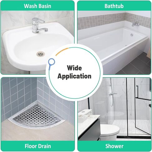 مزيل انسداد تصريف شعر الأفعى القابل لإعادة الاستخدام مقاس 30 بوصة، 2026 أداة إزالة شعر استنزاف الحوض المحدثة، منظف استنزاف دش معدني مضاد للكسر لفتح حوض الحمام المسدود، حوض (5) in Kuwait