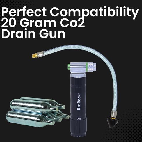 RedRock 20 Gram Unthreaded CO₂ Cartridges, Industrial Grade – For HVAC Drain Gun Maintenance, Bike Tire Inflators, and Multi-Purpose Use (Pack of 10) in Saudi Arabia