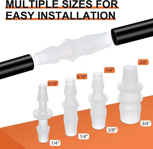 4 Pack Plastic Hose Barb to Adapter, 1/8" Barb x 1/4" for Home Gardening, Water Treatment, Hose Quick Connect Fittings in Saudi Arabia