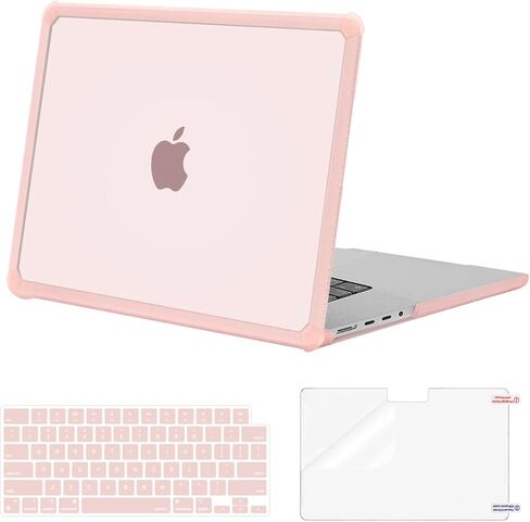 MOSISO Compatible with MacBook Pro 16 inch Case 2025 2024 2023 2022 2021 M4 M3 M2 M1 A3403 A3186 A2991 A2780 A2485,Anti-Cracking Heavy Duty TPU Bumper Hard Case&Keyboard Skin&Screen Film, Black in Saudi Arabia