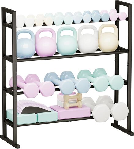 Dumbbell Rack, Adjustable weight Rack Stand, Extended Base Weight Storage for Home Gym, Space-Saving Fitness Equipment Organizer in Kuwait