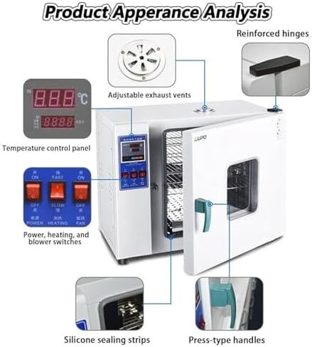 Industrial Vacuum Drying Oven, Digital Lab Convection Oven for Laboratory Use, Horizontal Forced Air Drying Oven, Constant Temperature Electric Blast Oven in Kuwait