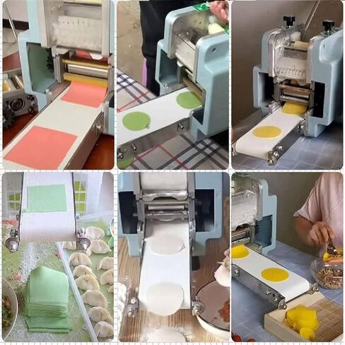Automatic Dumpling Wrapper Machine - Stainless Steel Dough Sheeter for Spring Rolls, Ravioli, Momo, Commercial Grade, High Efficiency, Easy to Use, Perfect for Restaurants and Home Chefs in Saudi Arabia
